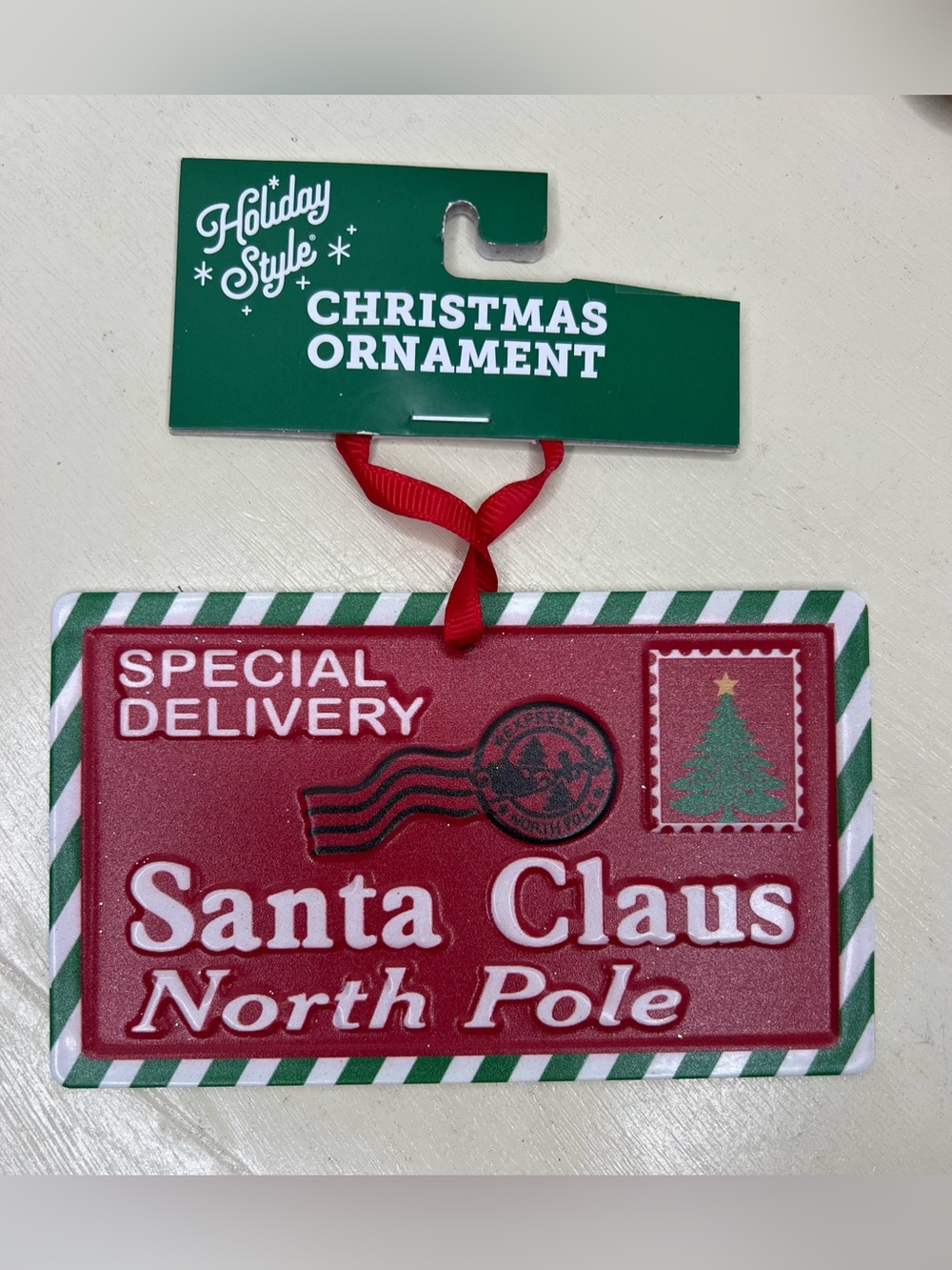 Brand New-Holiday Style Santa Claus North Pole Ornament